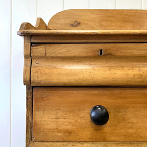 An English Pine Chest of Drawers with Gallery c1880