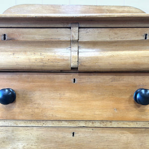 An English Pine Chest of Drawers with Gallery c1880