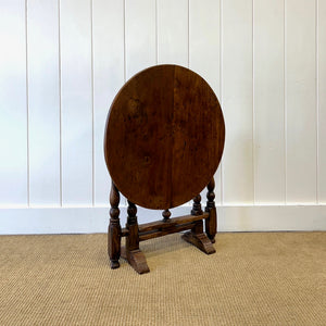 An Antique English Country Oak Folding Occasional Table