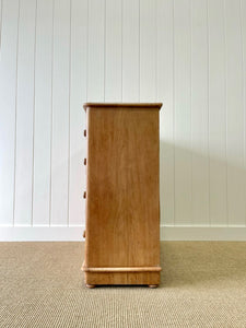 A Large  English Pine Chest of Drawers Dresser with Wooden Knobs c1890