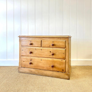 An Antique English Pine Chest of Drawers Dresser c1890