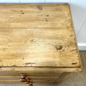 An Antique English Pine Chest of Drawers Dresser c1890