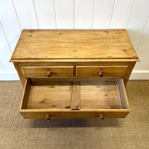 An Antique English Pine Chest of Drawers Dresser c1890