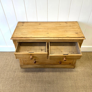 An Antique English Pine Chest of Drawers Dresser c1890