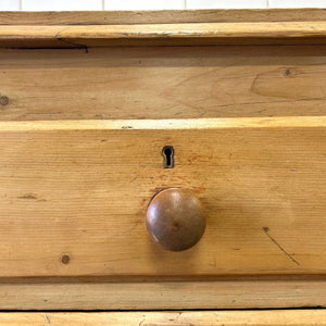 An Antique English Pine Chest of Drawers Dresser c1890