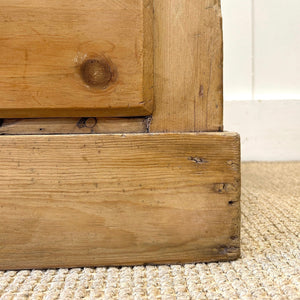 An Antique English Pine Chest of Drawers Dresser c1890