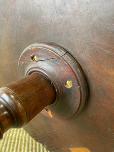 A Delicate English Mahogany Candlestick Table with Pie Crust Top c1790