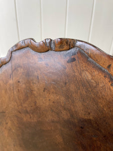 A Delicate English Mahogany Candlestick Table with Pie Crust Top c1790