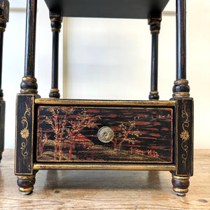 Pair of Vintage Chinoiserie Pagoda Shelves