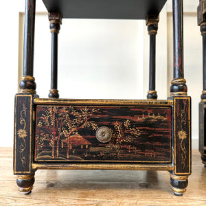 Pair of Vintage Chinoiserie Pagoda Shelves