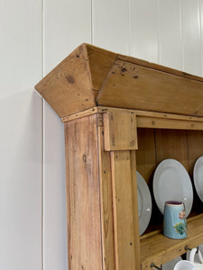 A Large 19th Century Pine Welsh Dresser or Cupboard