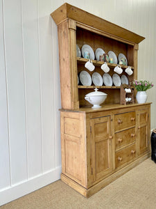 A Large 19th Century Pine Welsh Dresser or Cupboard