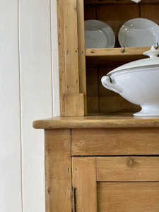 A Large 19th Century Pine Welsh Dresser or Cupboard