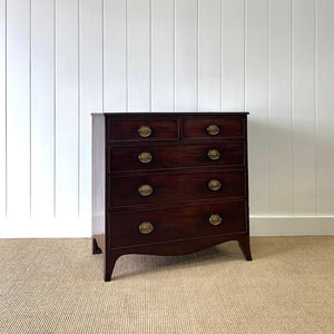 A English Mahogany Chest of Drawers with Oval Brass Hardware