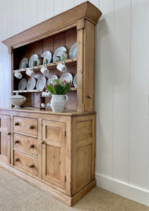 A Large 19th Century Pine Welsh Dresser or Cupboard