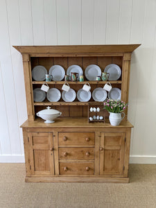 A Large 19th Century Pine Welsh Dresser or Cupboard