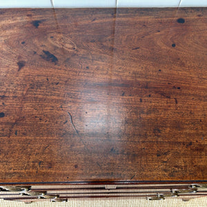 A English Mahogany Chest of Drawers with Oval Brass Hardware