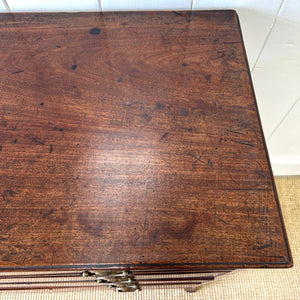 A English Mahogany Chest of Drawers with Oval Brass Hardware