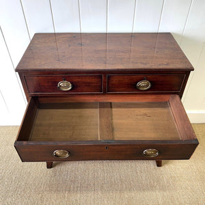 A English Mahogany Chest of Drawers with Oval Brass Hardware