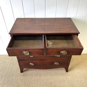 A English Mahogany Chest of Drawers with Oval Brass Hardware