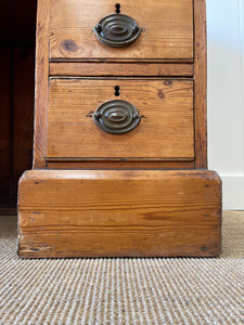 Antique English Pine Pedestal Desk c1890