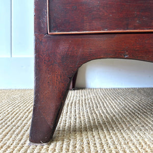 A English Mahogany Chest of Drawers with Oval Brass Hardware