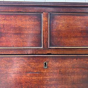 A English Mahogany Chest of Drawers with Oval Brass Hardware