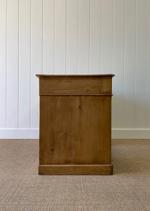 Antique English Pine Pedestal Desk c1890