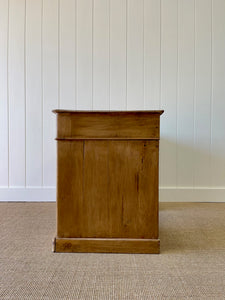 Antique English Pine Pedestal Desk c1890