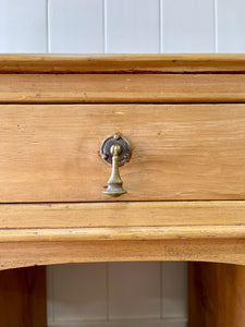 Antique English Pine Pedestal Desk c1890