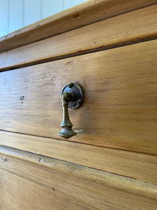 Antique English Pine Pedestal Desk c1890