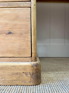 Antique English Pine Pedestal Desk c1890