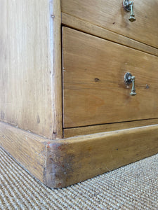 Antique English Pine Pedestal Desk c1890