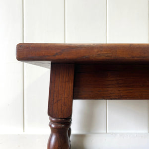 An Antique Oak Country Coffee Table or Side Table with 18th Century Delft Tile Top