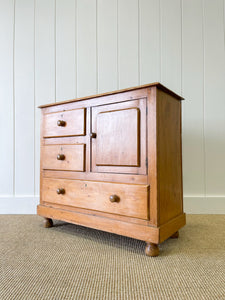 A Diminutive English Pine Cupboard or Sideboard c1870