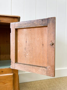 A Diminutive English Pine Cupboard or Sideboard c1870