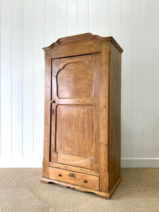 A Pine Wardrobe or Linen Press c1890