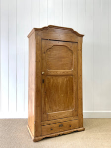 A Pine Wardrobe or Linen Press c1890