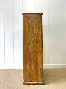 A Pine Wardrobe or Linen Press c1890