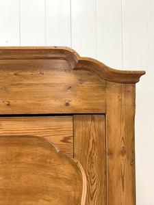 A Pine Wardrobe or Linen Press c1890