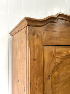 A Pine Wardrobe or Linen Press c1890