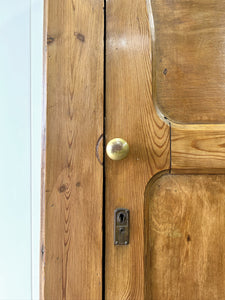 A Pine Wardrobe or Linen Press c1890