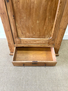 A Pine Wardrobe or Linen Press c1890