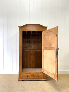 A Pine Wardrobe or Linen Press c1890