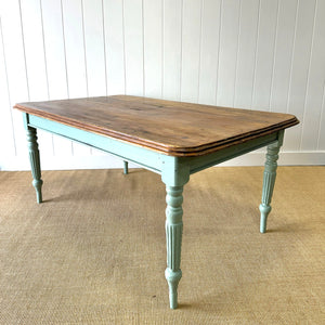 An English Country Pine Waxed 5.5ft Dining Farmhouse Table