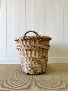 A Large Antique French Harvest Basket