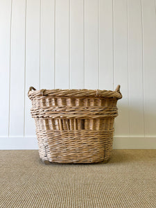 A Large Antique French Harvest Basket