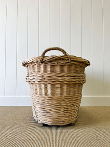 A Large Antique French Harvest Basket