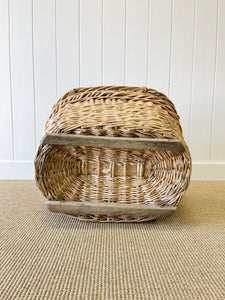 A Large Antique French Harvest Basket