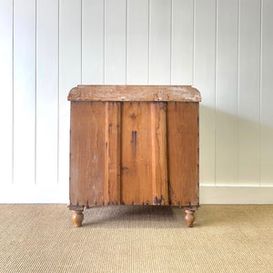 An Antique English Pine Chest of Drawers Dresser Tulip Feet c1890